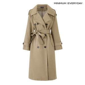 [미니멈][미니멈 에브리데이]모던 클래식 벨티드 더블 버튼 트렌치 코트 (EC1JH001D)