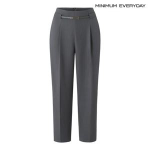 [미니멈][미니멈 에브리데이]벨티드 원 핀턱 세미 와이드 슬랙스 팬츠 (EC1TA001D)