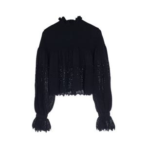 [엘러브] 샤넬 20S 레이스 패블럼 하이넥 블라우스 34 6ET0098