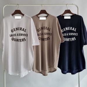 나야홍 / 빅사이즈티 T840L601 쿼터박스언발란스반팔티 NS