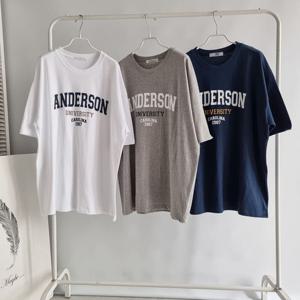 나야홍 / 빅사이즈티 P316L601 앤더레터링박스반팔티 NS