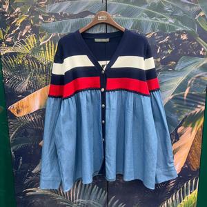 [르니앤맥코이]하프니트청셔츠오버핏가디건MN04CD070_IC