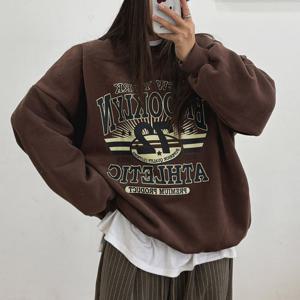 나야홍 / 빅사이즈 601 기모클린프린팅맨투맨 DGBV985