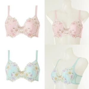 [와코루] CD컵 봄광고메인 세련된 플로럴 루미너스 여성 브래지어 WBRC261CD