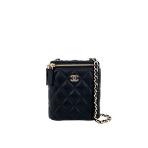 [엘러브] 샤넬 베니티 체인 크로스백 블랙 샴페인골드 램스킨 6ET0240