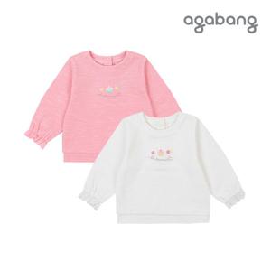 [아가방]라니로맨틱티셔츠(IVORY,PINK) 01Q131054