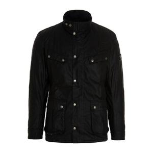 바버 하이넥 더블 지퍼 왁스 코튼 듀크 재킷 MWX0337MWX BK91