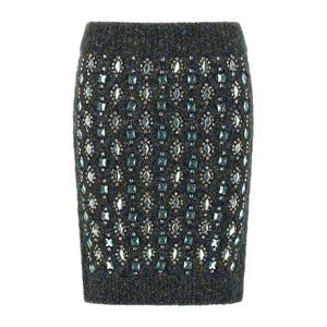 핀코 스트롱 이너프 크리스탈 펄 니트 미니 스커트 105967A2YC