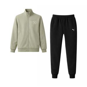 [푸마 주니어]푸마 클래식 스웨트 트레이닝복세트 츄리닝 러닝복 올리브 블랙 688176-82