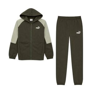 [푸마 주니어]푸마 에센셜 블록 트레이닝복세트 츄리닝 러닝복 카키 689724-70