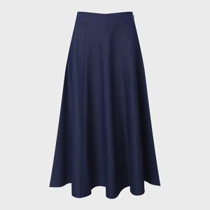 A라인 스티치배색 데님라이크 스커트 L1H11WSK010