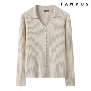 [탱커스]카라넥 골지 슬림핏 긴팔 니트 가디건 (TY1CD003L0)