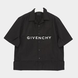 지방시 로고 포플린 하와이안 남성 반팔 셔츠 BM60T51YC8 001