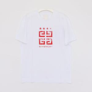 지방시 4G 빈티지 스타 로고 반팔 남성 티셔츠 BM716G3YEL 112