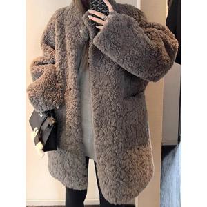 [예쎄](예쎄) 오버핏 부클 후리스 코트 점퍼(S5WJP043A)