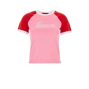 24FW 구찌 핑크 저지 t 셔츠 798768XJGTB5844 TP570625093