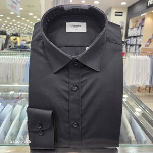 [레노마셔츠]뱀부 폴리 스판트윌  슬림핏 긴소매RQSSL0508BK_GN