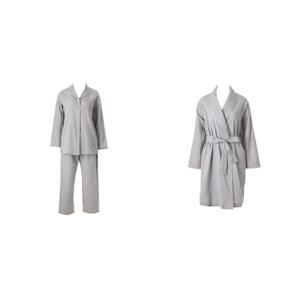 와코루 (여성파자마+로브가운) 사계절 입기 좋은 면선염 체크 [WPA2513WRB2513W]