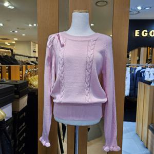 [에고이스트]꽈배기러플리본포인트니트/ES1JK100_BP