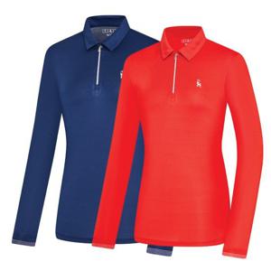 비티알 BTR 여성 골프웨어 봄 긴팔 스트라이프 카라 티셔츠