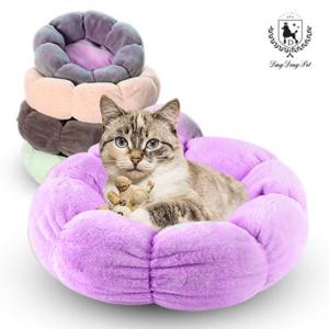 딩동펫 반려동물 해바라기 도넛 강아지 방석 S