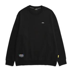 내셔널지오그래픽 N231USW910 베이직 스몰 로고 맨투맨 BLACK