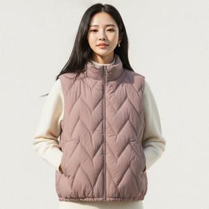 [시노코] 지그재그 웰론 경량 패딩 조끼 3컬러 M-XL D23V402