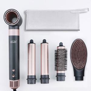 레츠퀸[GS단독/온라인최저가] 에어탱글 멀티 헤어스타일러+전용파우치 포함 (프리미엄 4in1 드라이기 고데기 알루미늄바디) (정가 198,000원)