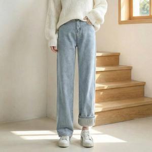 [빠른배송] KARRA (77까지)다트일자핏기모데님팬츠