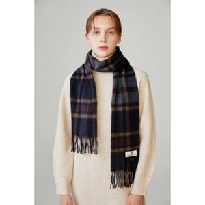 [백화점][닥스핸드백] 남녀공용 딥네이비 타탄체크 캐시미어100 머플러 DBMU5F926