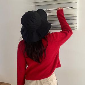 빅챙 버킷햇 여성 코튼 챙 모자 벙거지 버킷햇