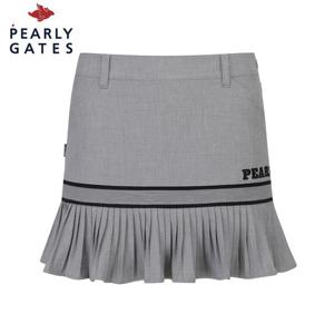[파리게이츠] [가격인하] 여성 플리츠 헴 로고 큐롯 스커트