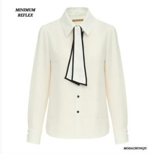 [미니멈]MD 배색 타이셋 블라우스 MD MXDGWB9110 M_CJ