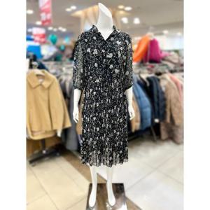 소고 세이브존01 플라워 프린트 쉬폰 롱 원피스 AI1PA01-2