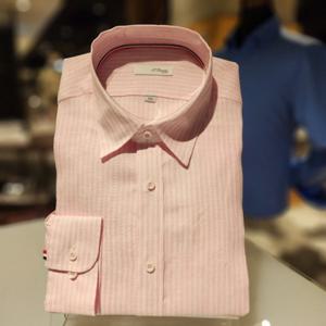 듀퐁셔츠 SE4SM21LS325SPK 컴포터블 라인 여름 가벼운 마100 스트라이프 슬림 핏 셔츠