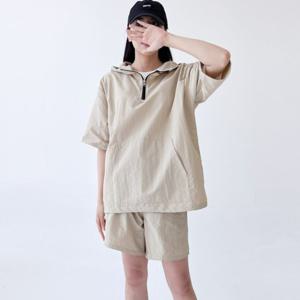 [리빌모아]여자 후드 아노락 셋업 반팔 반바지 DJW-SET-SGSSST36