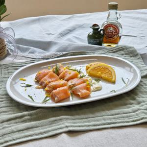 사투르니아 로마 타원 플랫 오발 플레이트 33cm