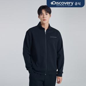 디스커버리 남성 면터치 하이넥 스몰엠보 트레이닝 자켓 (BLACK) DMTR21044-BKS