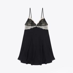 [섹시쿠키]라비앙 블랙 풀슬립 SCWFA701