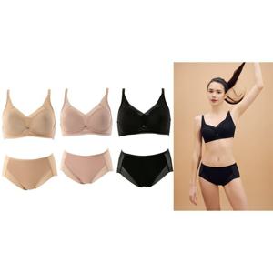 [와코루]인견 크로스핏 노와이어 몰드브라AB컵 햄팬티세트 WBRX301ABWPTX301H