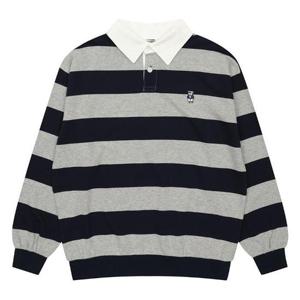 에꼴리에 세이브존03 베어자수 럭키 카라 맨투맨티셔츠 24C5402-NY