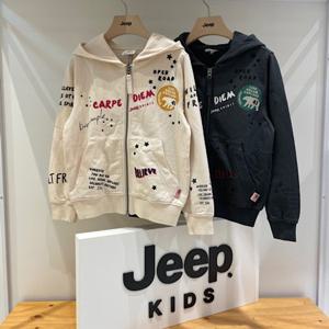 [지프키즈]키즈 공용 유니크 레터링 후드 집업 점퍼 KM3TZU032 GB