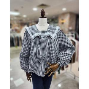 스테파니 세이브존08 마린 리본 블라우스 A25SH5111