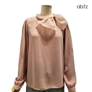 [에이비에프지]카라 리본 포인트 긴팔 블라우스 APZ1HB42C