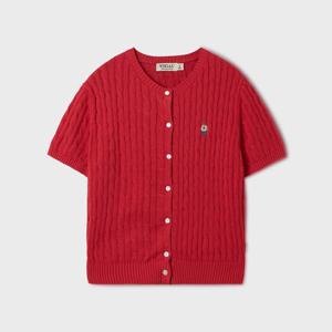 후아유 여성 스티브 라운드넥 반팔 가디건 / WHCKF2401F