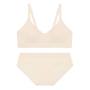 텐더 코튼 브라렛 팬티 세트 - 라이트베이지