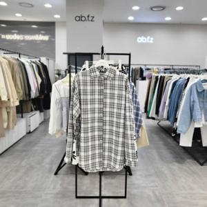 [ab.f.z]AFZ5ZB34/박스핏 체크 롱 셔츠_IC