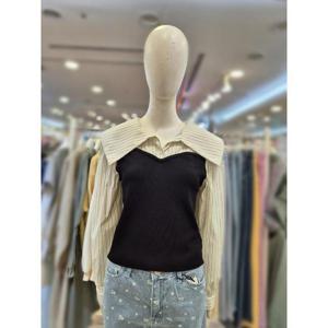 부루앤쥬디 세이브존03 부루앤쥬디 IST빅카라 니트 배색 블라우스 AGBBREBL108BA