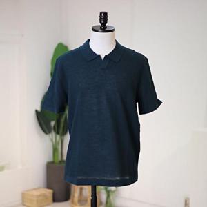 [트레몰로]BS3M2431A_남성 오픈카라 반팔 니트티셔츠