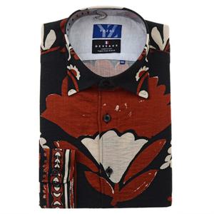 [예작(셔츠)]엔틱문양 빅프린트 일반핏 긴소매 셔츠 (YJESUA573)